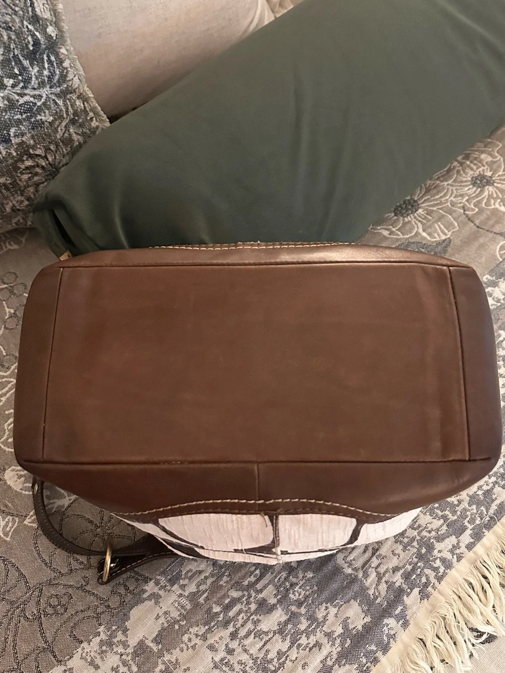 VINTAGE Y2K Coach Carly Hobo Bag – Rare Giant C Brown & Cream Linen #7473